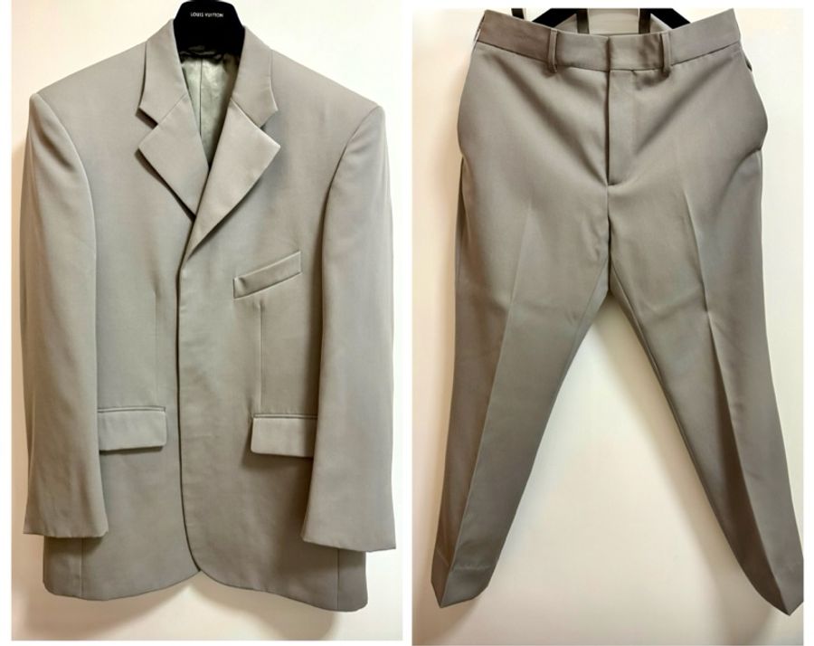 Louis Vuitton grey wool oversized blazer and pants 西裝-0