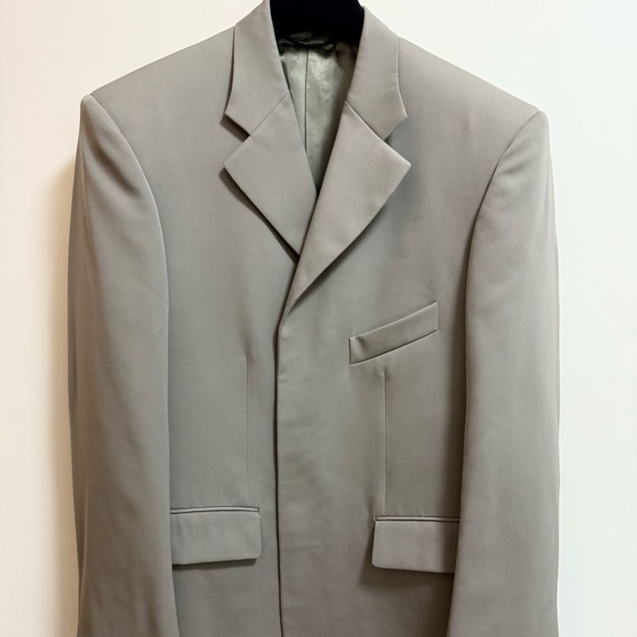 Louis Vuitton grey wool oversized blazer and pants 西裝-1