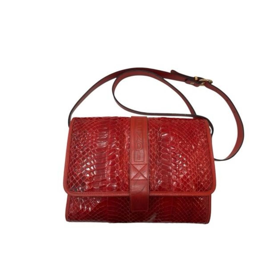 【赫蒂國際精品】 Fendi 芬迪 蟒蛇皮肩包 vintage-0