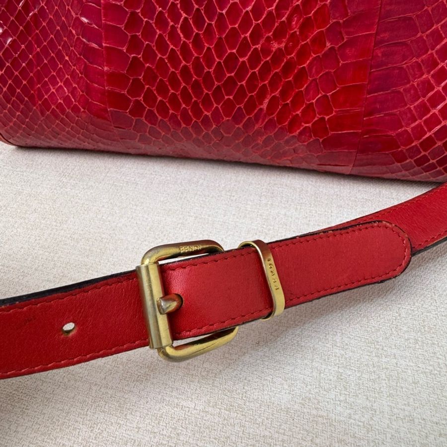 FENDI 蟒蛇皮肩包-5