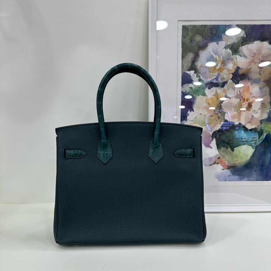 Hermes Birkin 30 6O松柏綠霧面鱷魚touch 金扣 D刻-2