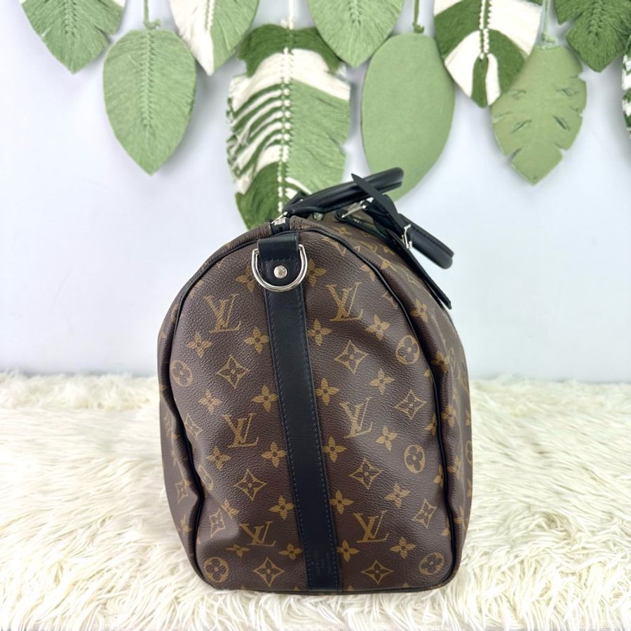 閑置品🌟LV KeepAll 45 老花拼黑色 手提單肩斜肩包-3