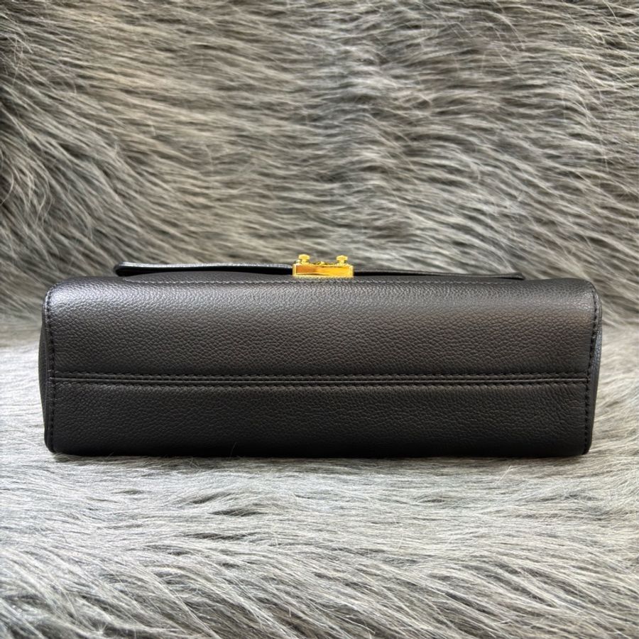 LV M48931 GERMAIN PM 黑色 牛皮 原花 壓紋 金鍊 肩背包 側背包 掀蓋包 下蓋包-14