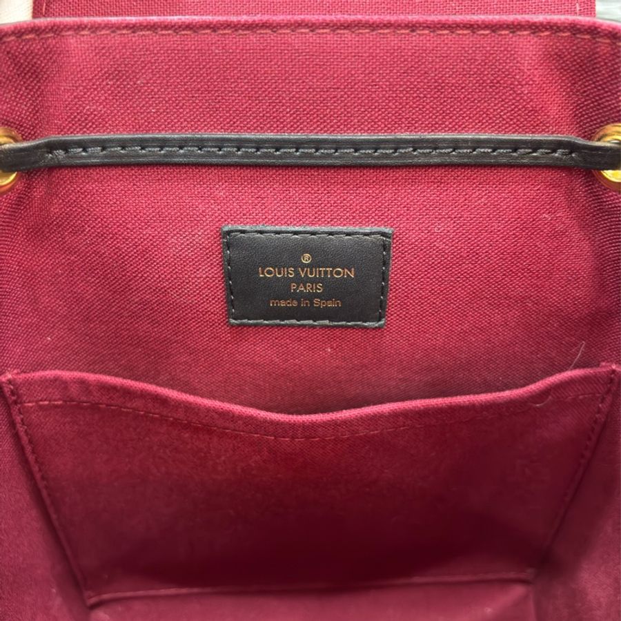 LV M45516 MONTSOURIS BB 黑 荔枝皮 原花 字紋 後背包 手提包 背包 肩背包 斜背包-32