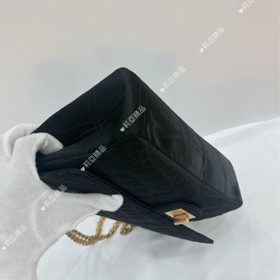 莉亞精品♡Chanel 2.55 A36414 緞面鱷魚紋 二手美包-9
