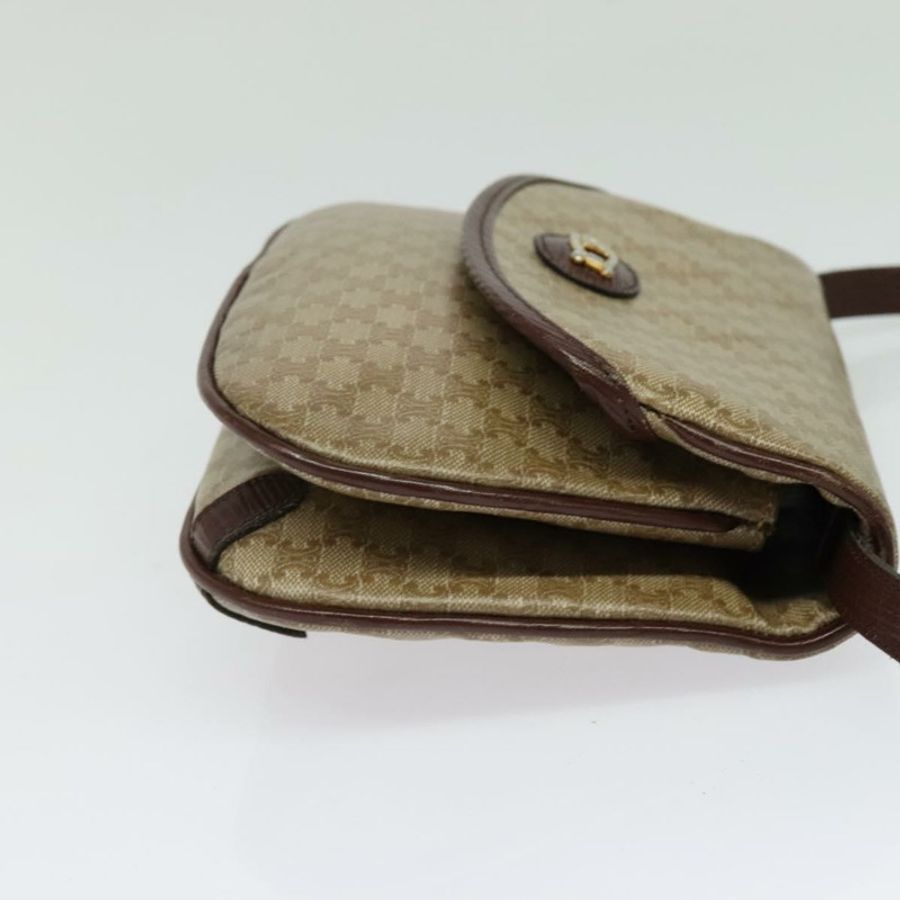 【日本直送】CELINE Macadam帆布肩背包 米色 金色 正品 BA4671-3