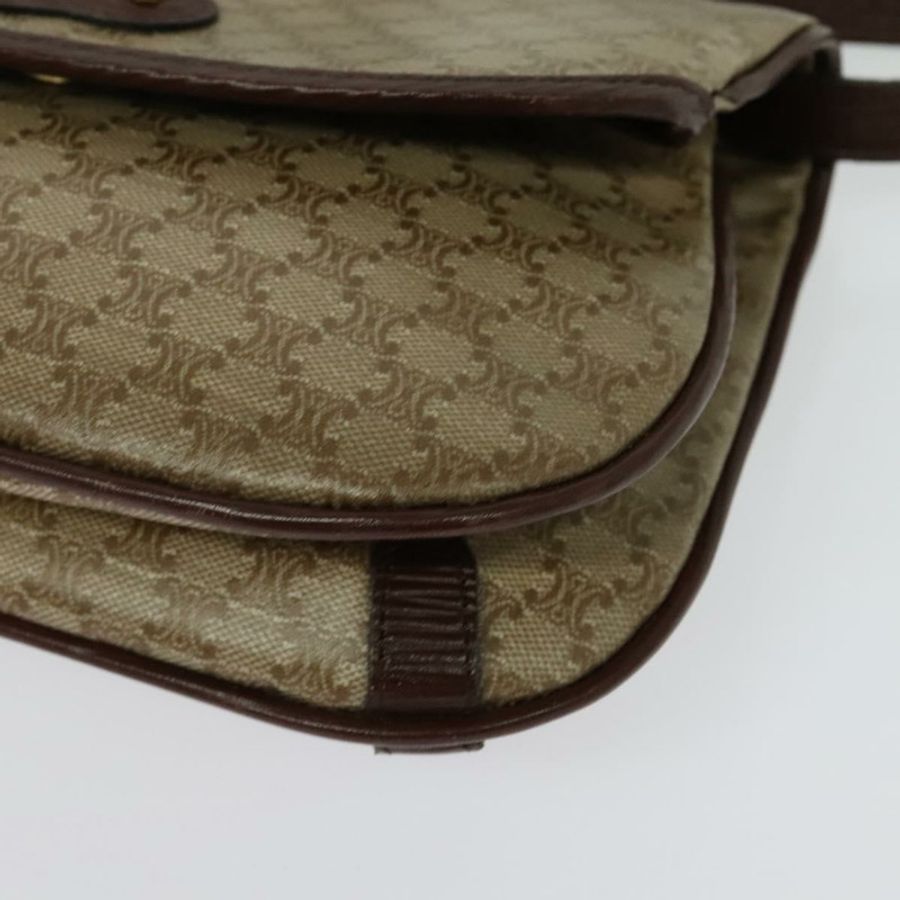 【日本直送】CELINE Macadam帆布肩背包 米色 金色 正品 BA4671-14