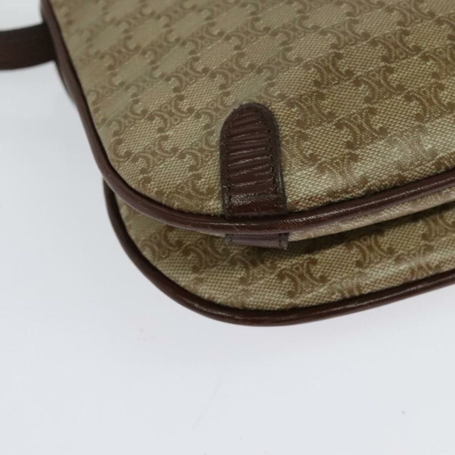 【日本直送】CELINE Macadam帆布肩背包 米色 金色 正品 BA4671-15
