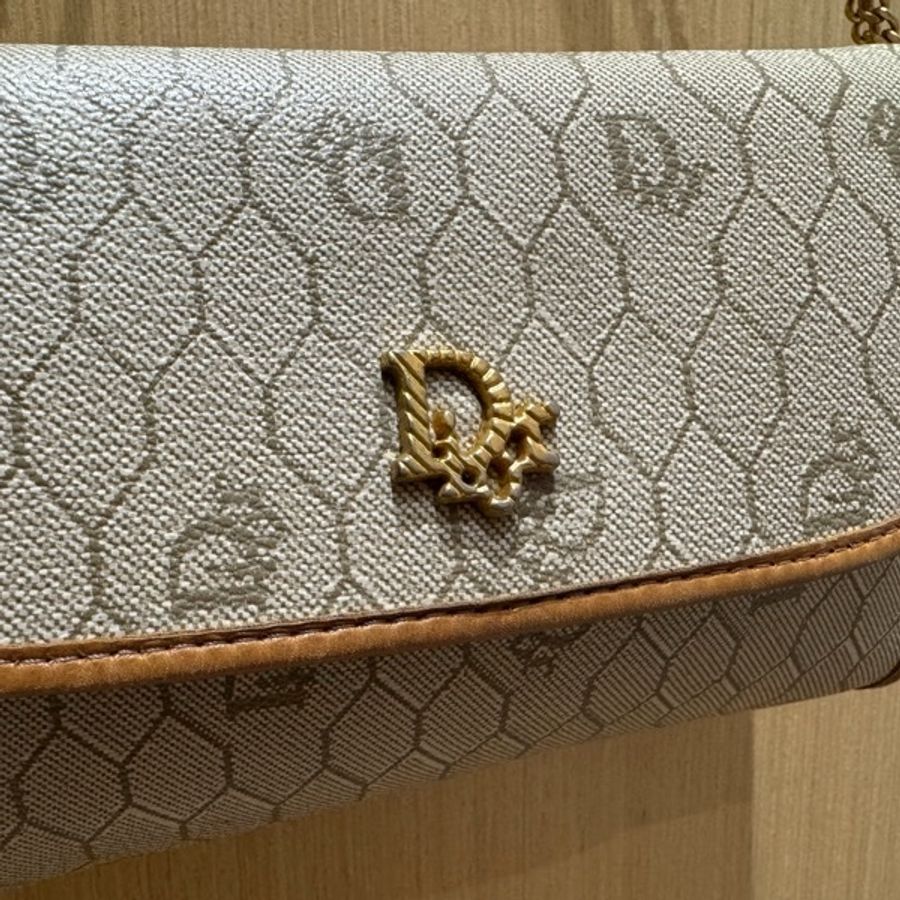 Dior 中古蜂巢圖案鏈兩用單肩包/ 斜孭袋 小廢包 Dior Vintage Bag-19