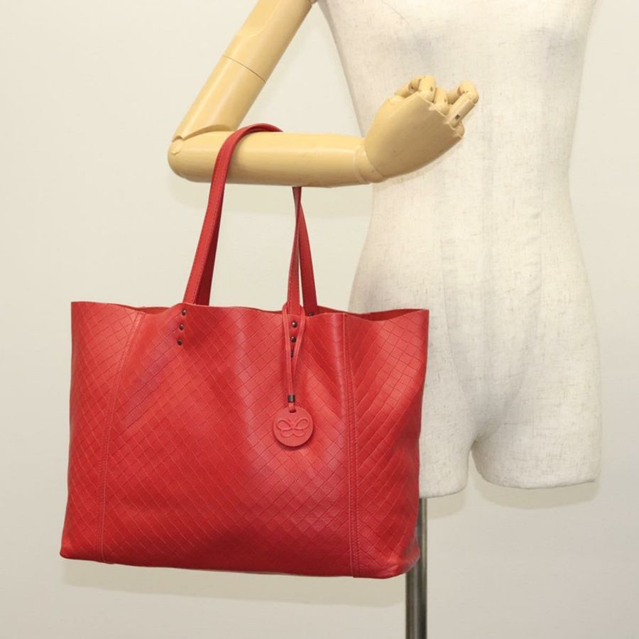 【日本直送】BOTTEGA VENETA INTRECCIATO 手袋皮革紅色正品 135234-18