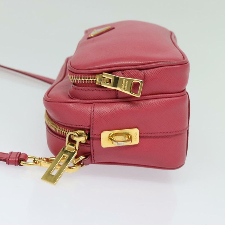 【日本直送】PRADA 肩背包 Safiano 皮革 粉紅金 BT1010 正品 137816-2