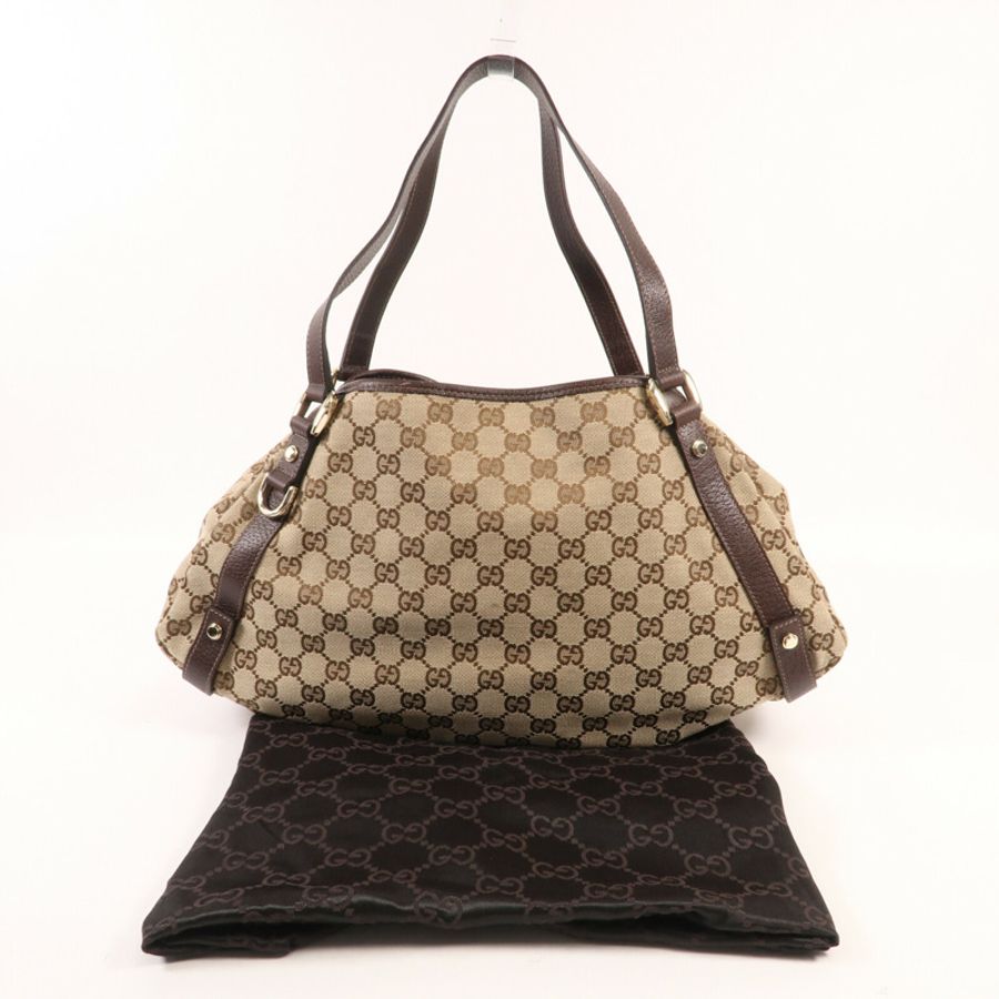 GUCCI 帆布Abbey金扣肩背袋-10