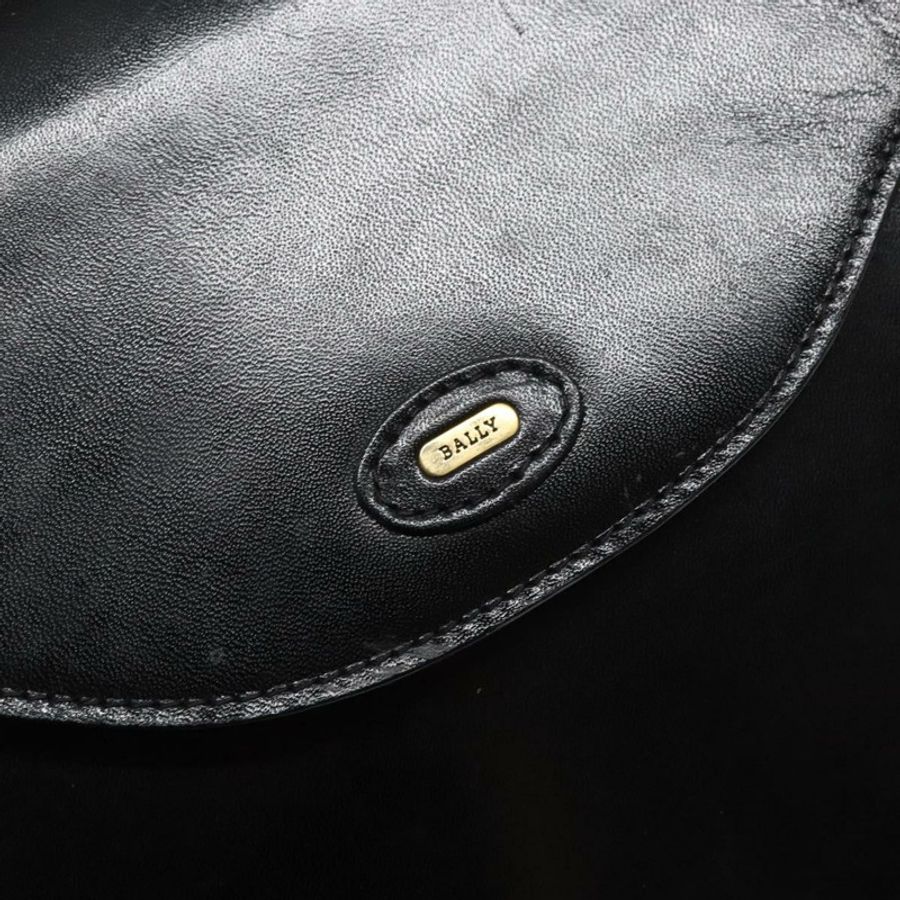 【日本直送】BALLY 手提包 皮革 黑色 金色 正品 gh533-8