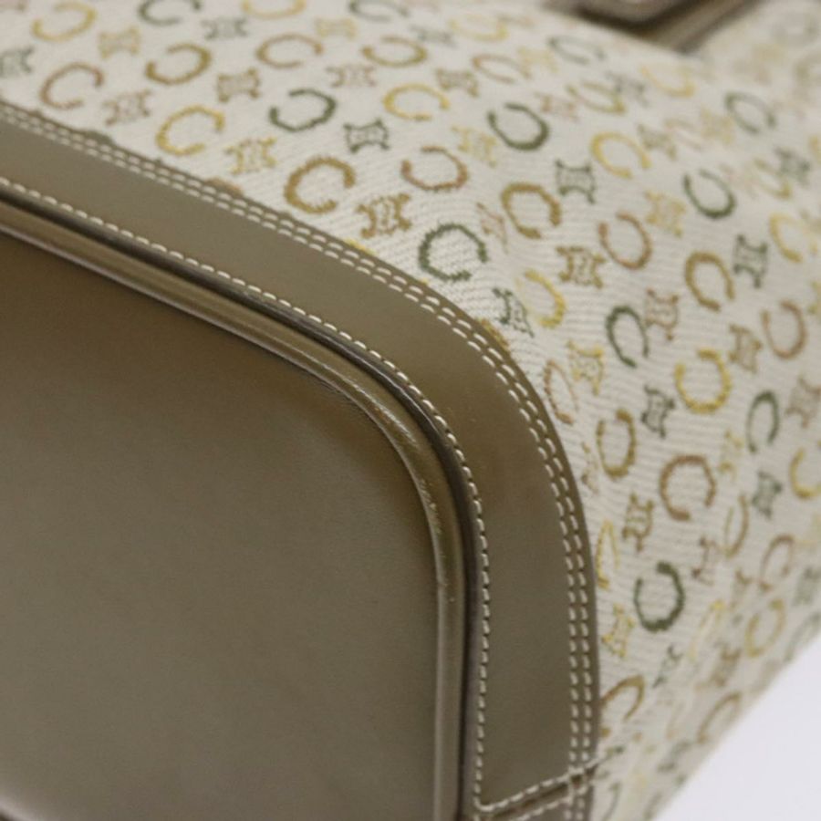 【日本直送】CELINE C Macadam 帆布托特包 卡其色 銀色 正品 BA5408-14
