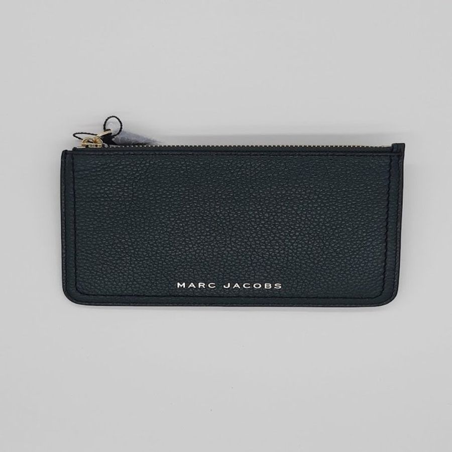 MARC JACOBS【 馬克賈伯】Groove 金屬LOGO防刮皮革拉鍊式手拿包 三色可選-1