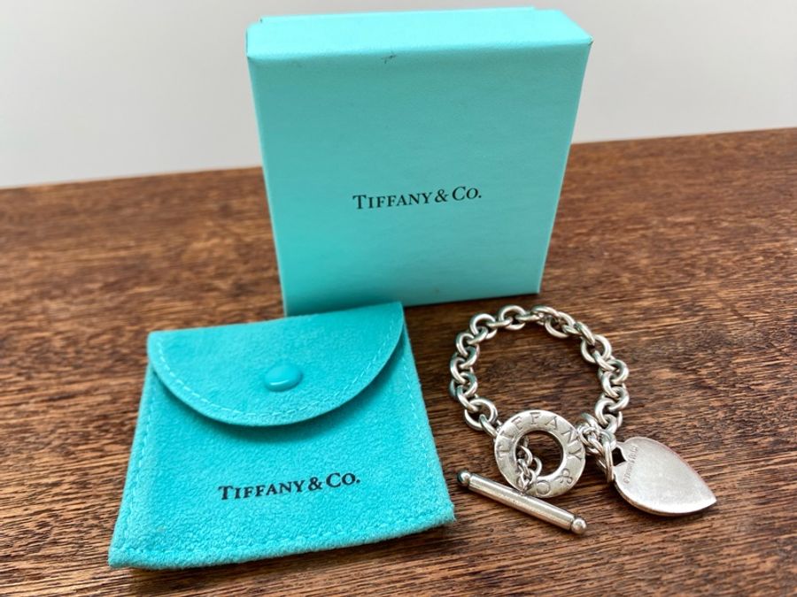 Tiffany & Co 純銀心型手鍊-1