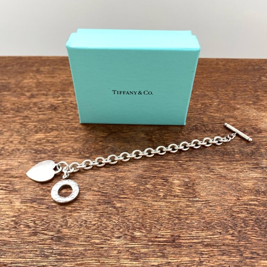 Tiffany & Co 純銀心型手鍊-5