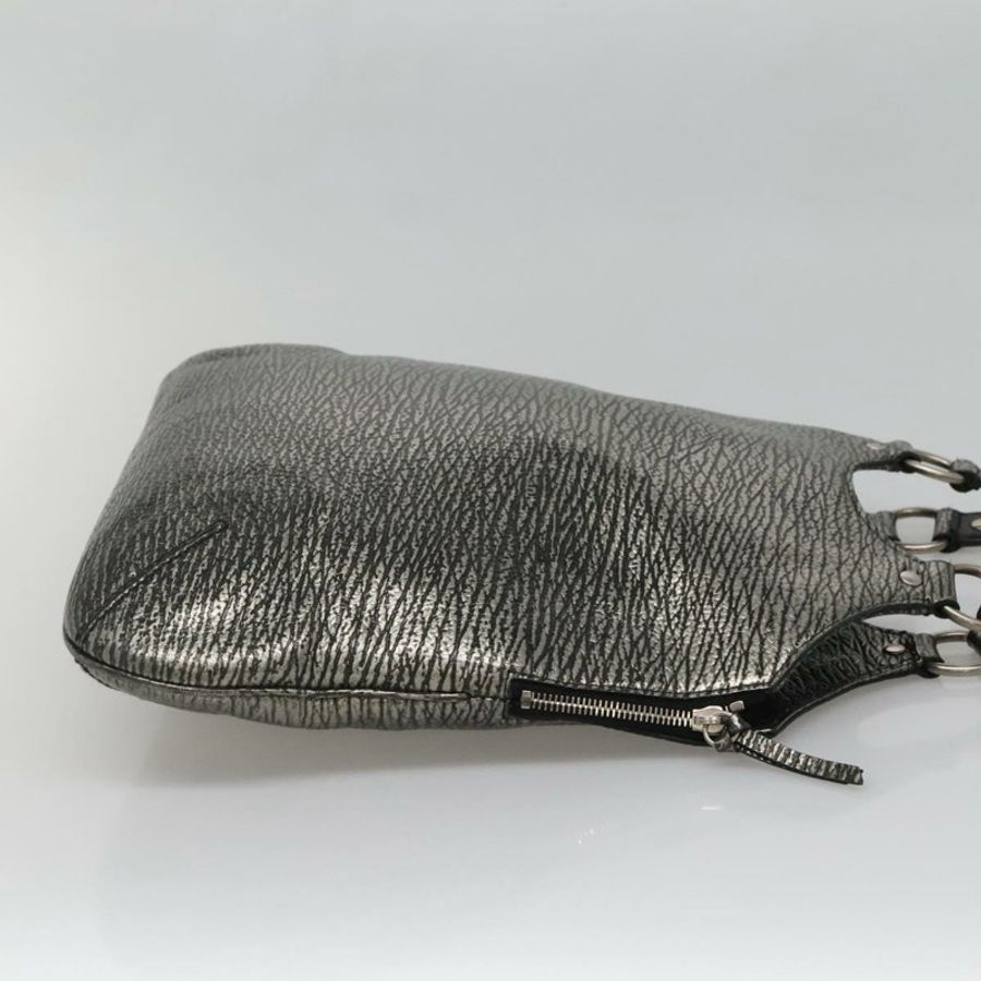 【日本直送】SAINT LAURENT Metropolis 銀色皮革單肩包 正品 am8965-3
