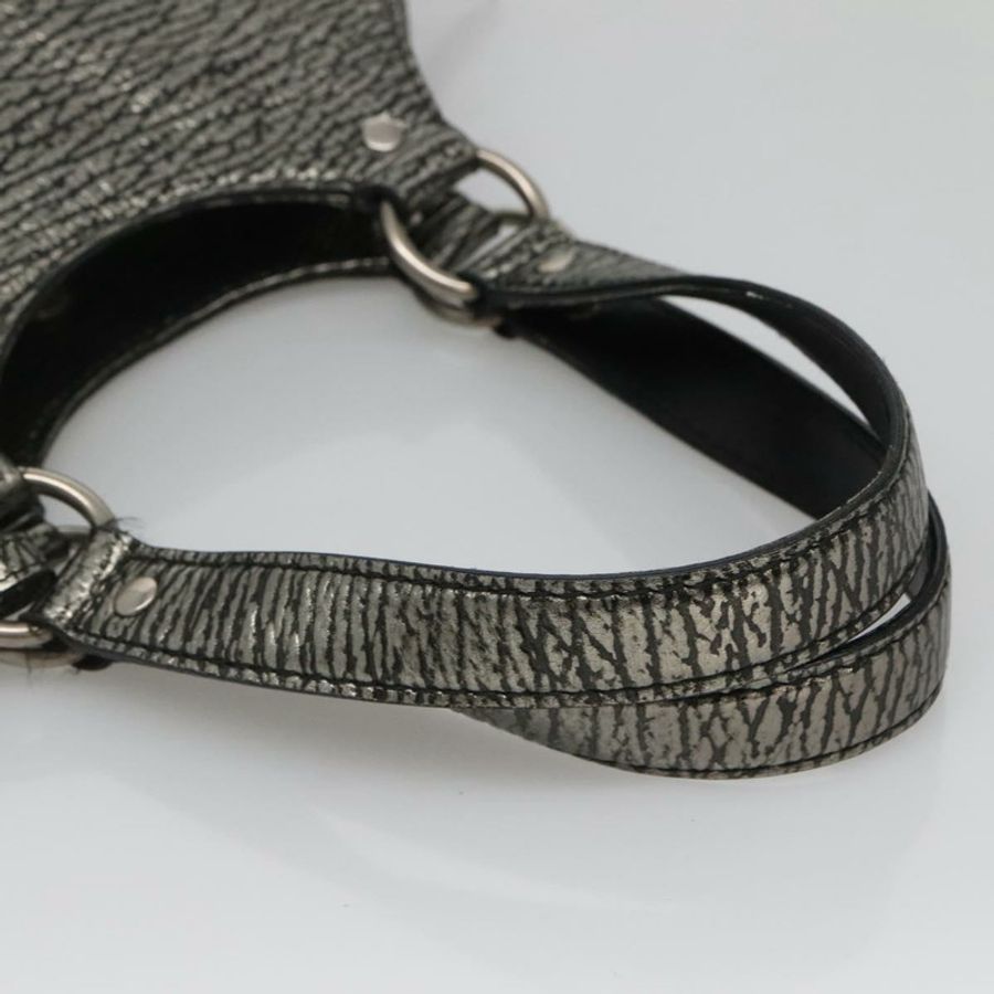 【日本直送】SAINT LAURENT Metropolis 銀色皮革單肩包 正品 am8965-6