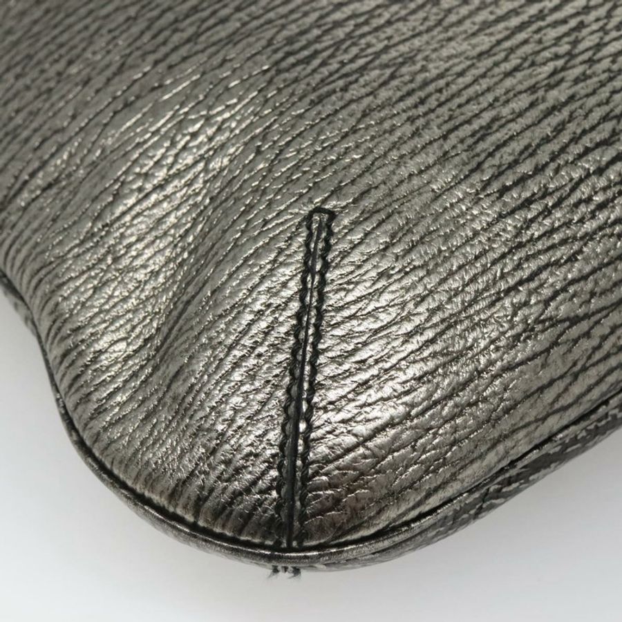 【日本直送】SAINT LAURENT Metropolis 銀色皮革單肩包 正品 am8965-15