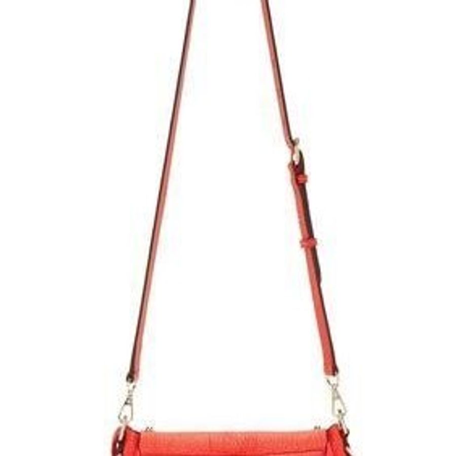 REBECCA MINKOFF Paris 馬鞍包 肩背/斜背二用 紅色 防刮皮革-3
