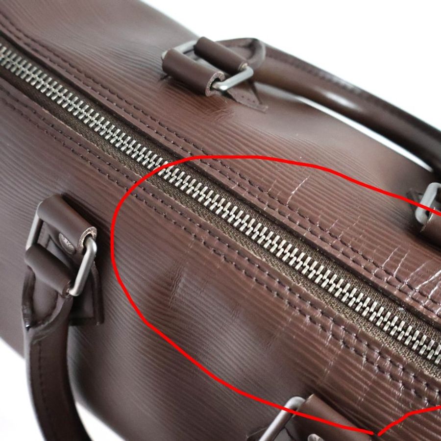 金鐸精品~2482 LOUIS VUUTTON LV 路易威登 M5902D 咖啡色皮革Epi水波紋speedy30波士頓手提包-8