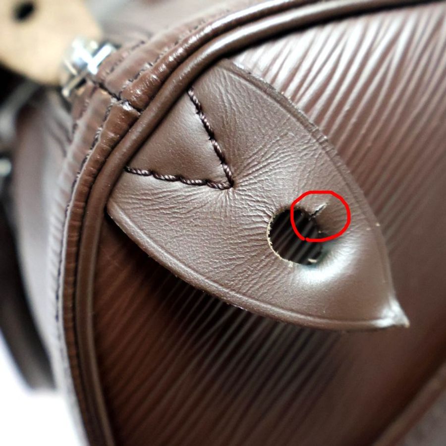 金鐸精品~2482 LOUIS VUUTTON LV 路易威登 M5902D 咖啡色皮革Epi水波紋speedy30波士頓手提包-9