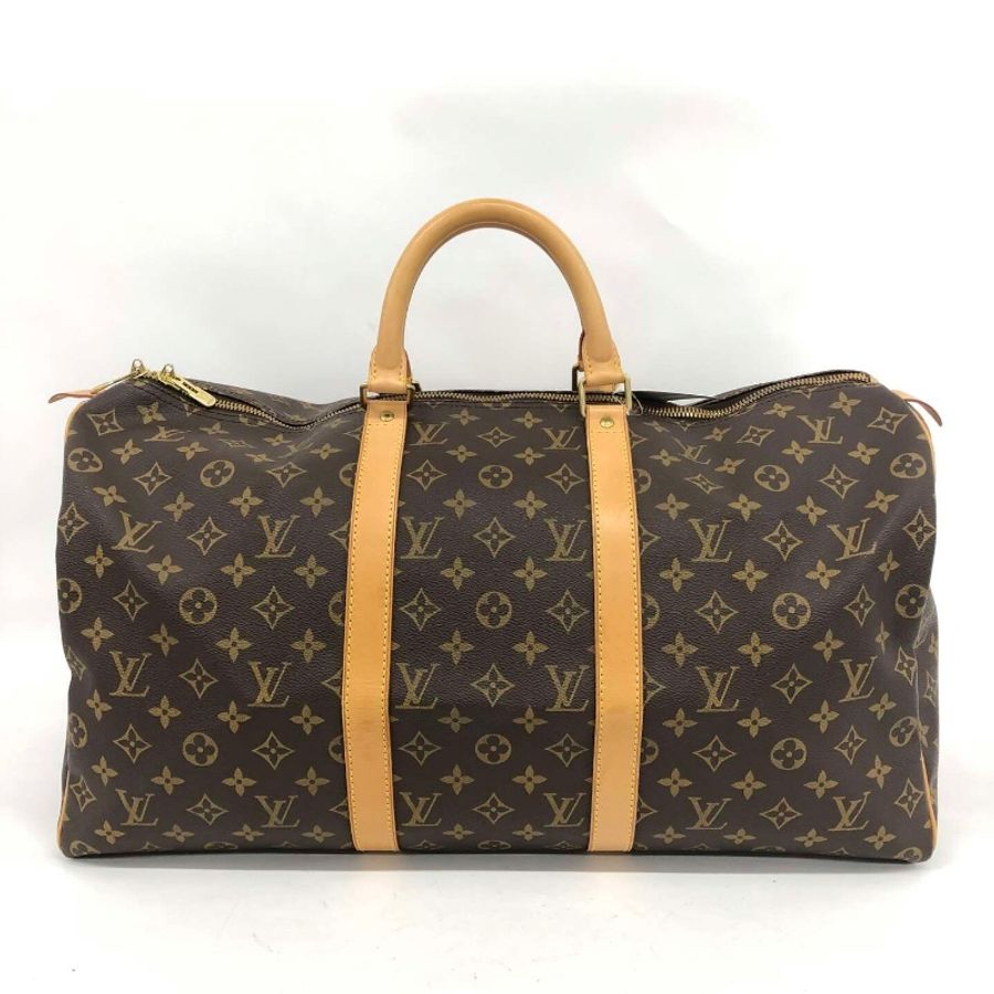 【二手精品】Louis Vuitton Monogram Keepall 50 經典旅行袋 M41426 附鎖頭 鑰匙 吊牌-8