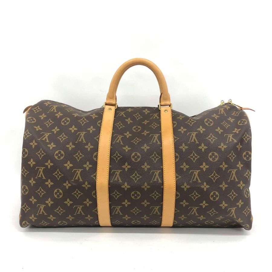【二手精品】Louis Vuitton Monogram Keepall 50 經典旅行袋 M41426 附鎖頭 鑰匙 吊牌-9