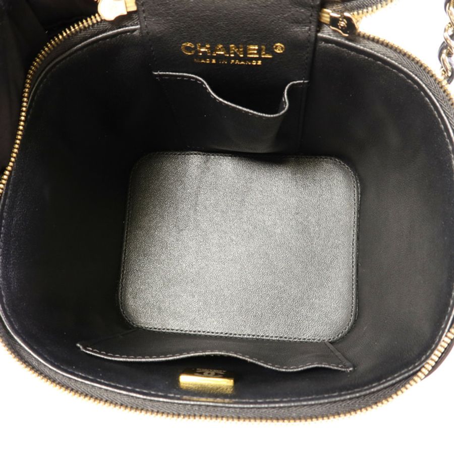 CHANEL 【激減優惠】羊皮皮革Vanity Case金扣手挽肩背兩用袋-5