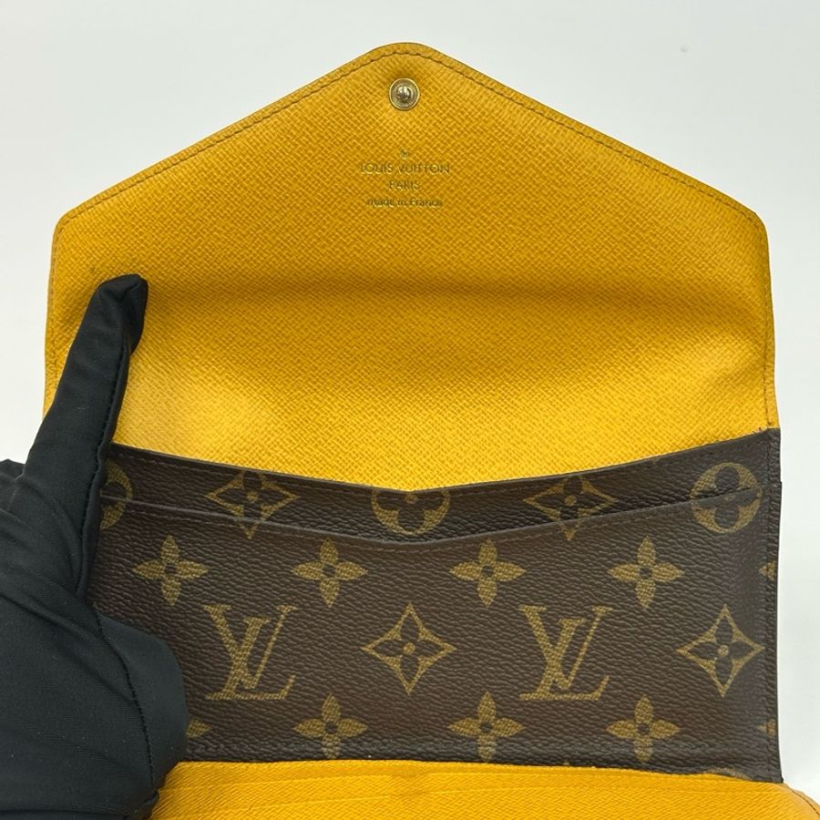LouisVuitton路易威登 經典老花黃豆豆 二合一長款錢包-6