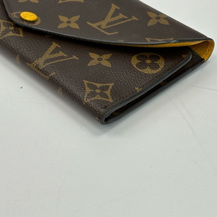 LouisVuitton路易威登 經典老花黃豆豆 二合一長款錢包-12