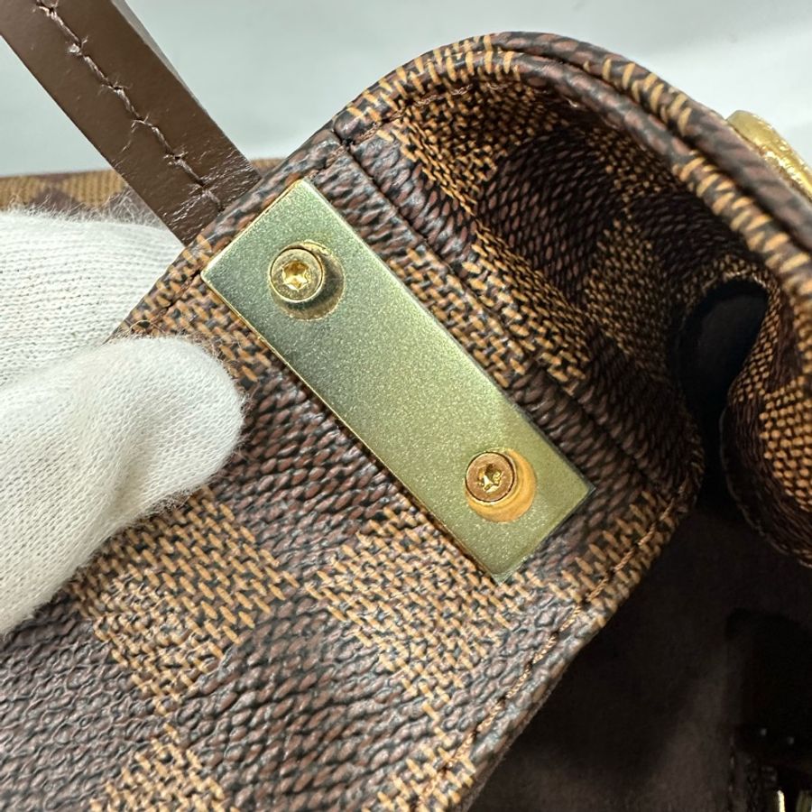 LV N41215 咖棋盤格金釦托特包-31