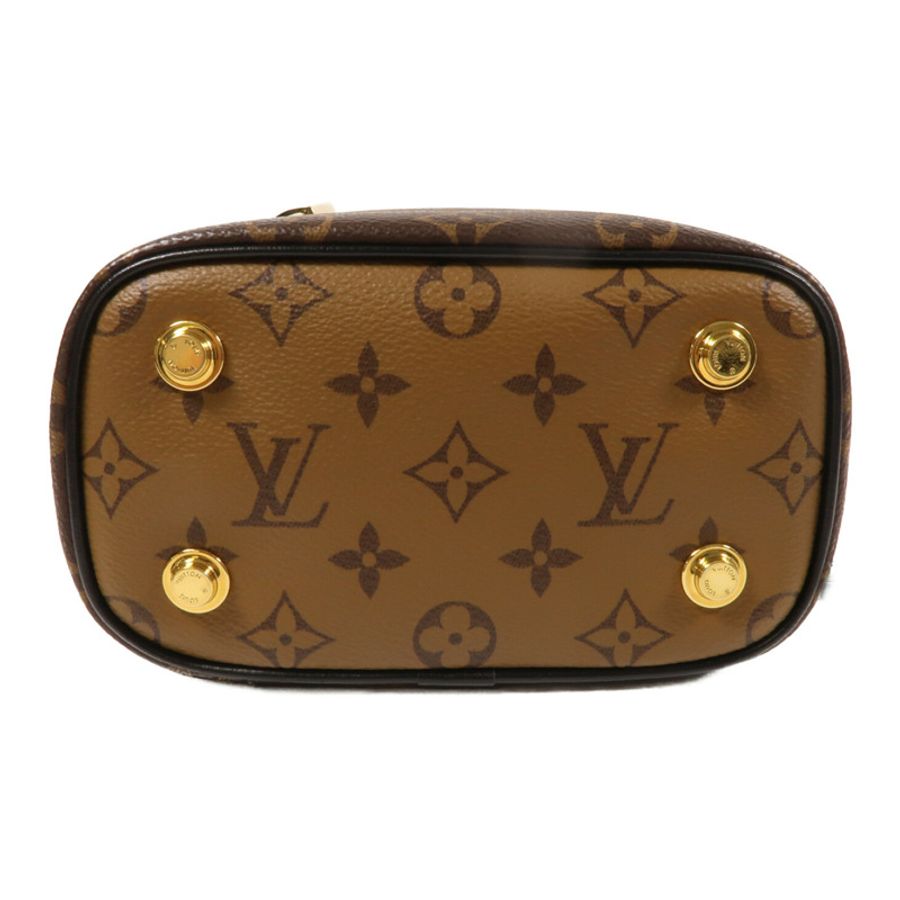 LOUIS VUITTON 【激減優惠】Monogram Reverse Vanity PM金扣手挽肩背兩用袋棕色-3