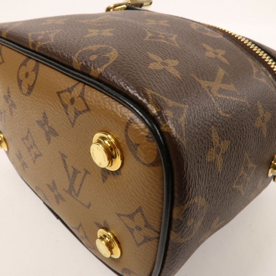 LOUIS VUITTON 【激減優惠】Monogram Reverse Vanity PM金扣手挽肩背兩用袋棕色-4