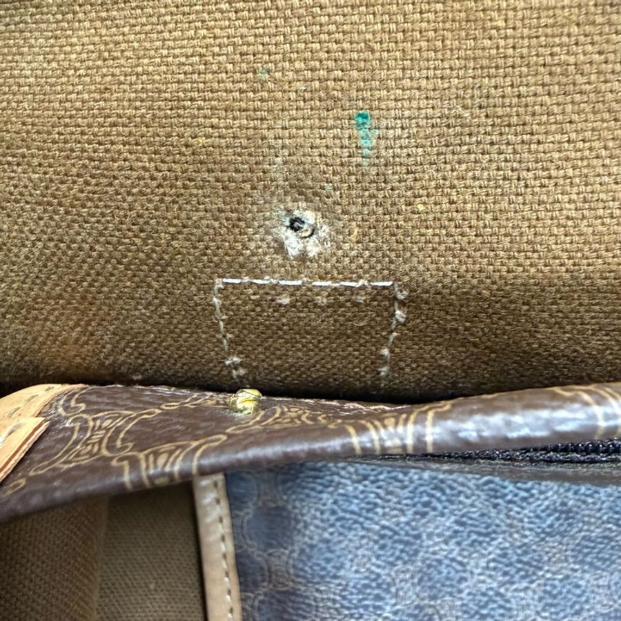 【二手精品】Celine Macadam Boston Bag 老花 波士頓 旅行袋 經典停產款-15