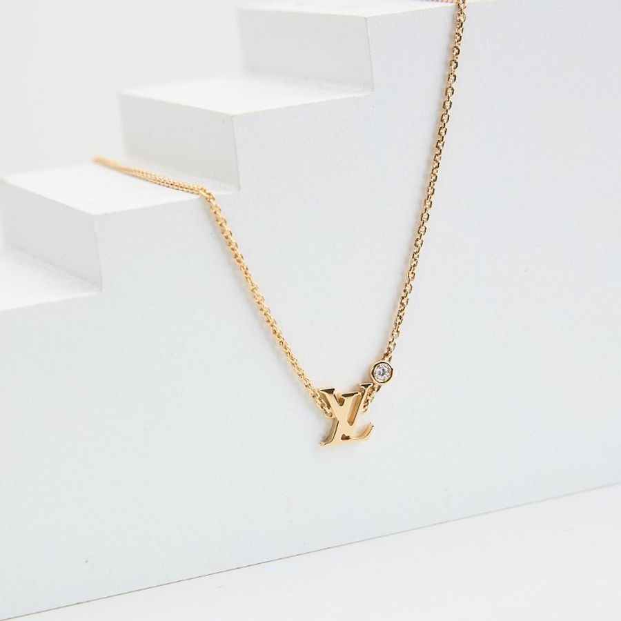 Lv Idylle Blossom 黃18k金鑽石項鍊-3
