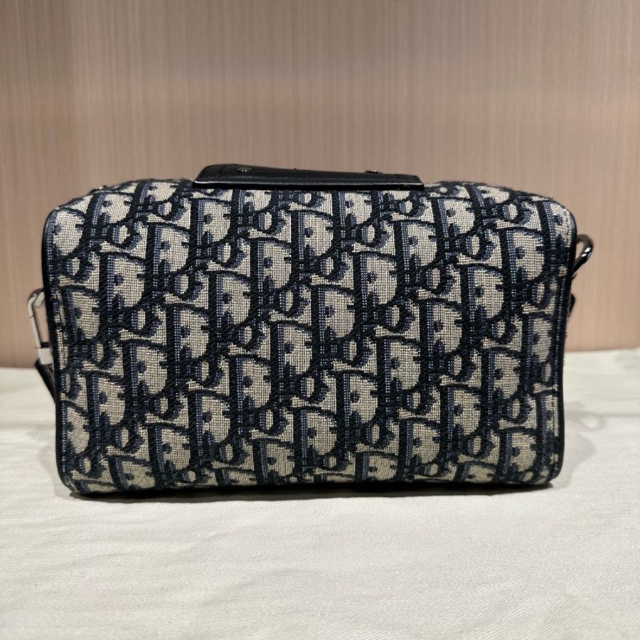 DIOR迪奧Lingot 22馬鞍翻蓋老花刺繡手提單肩斜挎包-1