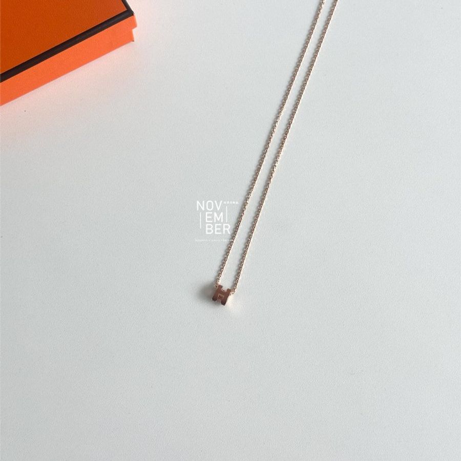 全新經典款🫰🏻 Hermès 愛馬仕 mini pop H 金棕玫瑰金鍊-2