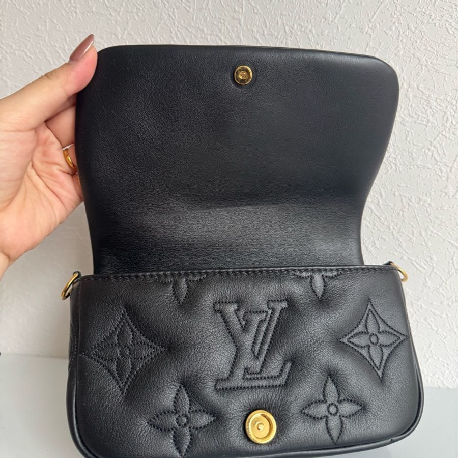 LV黑壓紋掀蓋吸釦兩用包  超好看😍-8
