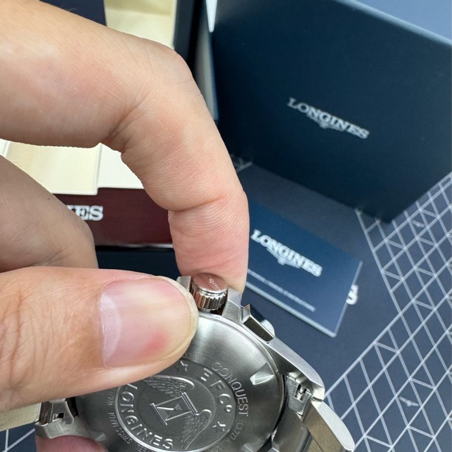 Longines 高精準石英錶 黑色 瑞士錶 VHP 征服者系列-6