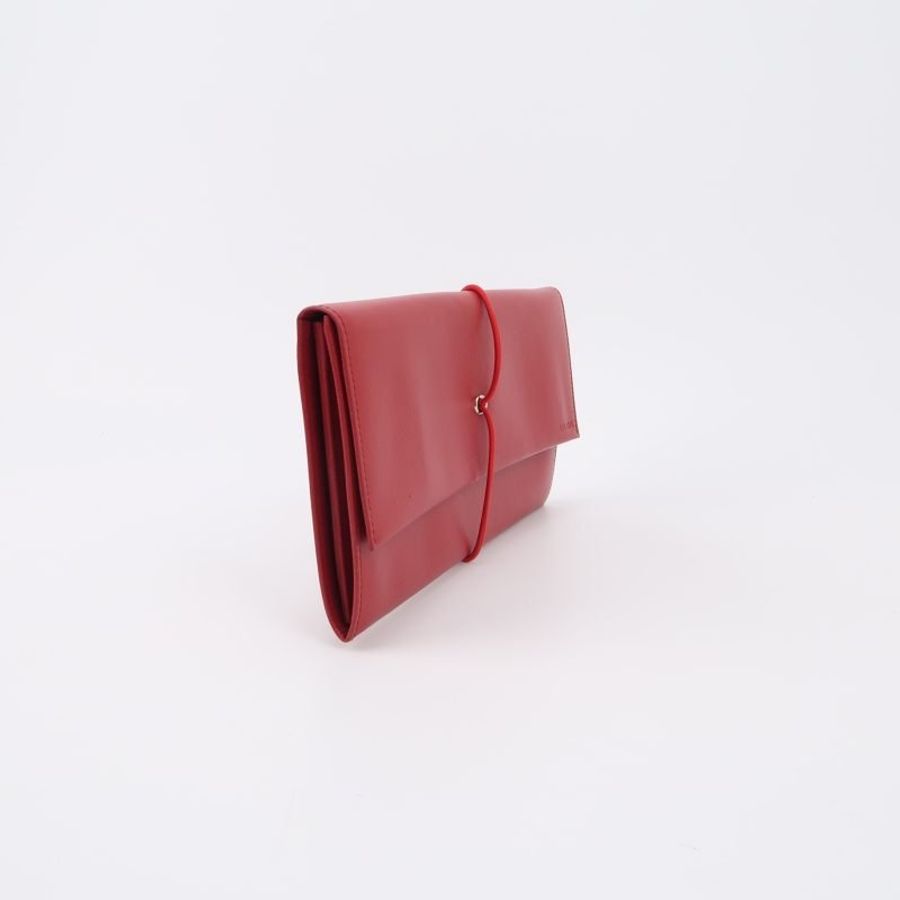 Prada 牛皮 純色 字母 Logo 壓印 手拿包-1