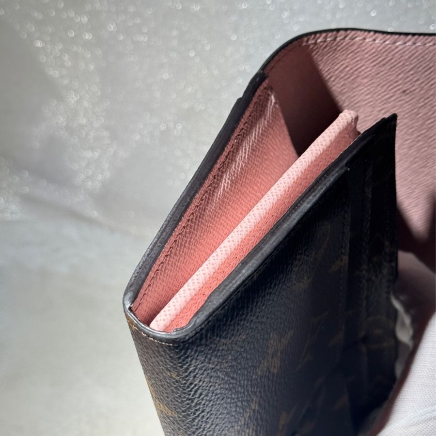 全配✔︎ LOUIS VUITTON Sarah信封長夾-芭蕾粉色-11