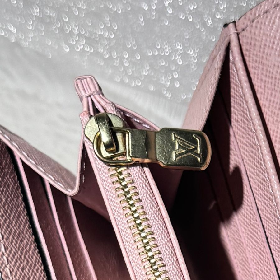 全配✔︎ LOUIS VUITTON Sarah信封長夾-芭蕾粉色-23