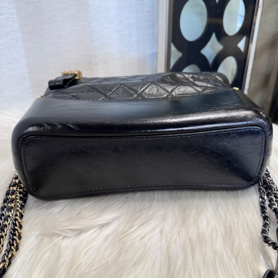 Chanel 黑復刻牛皮大號流浪包-4