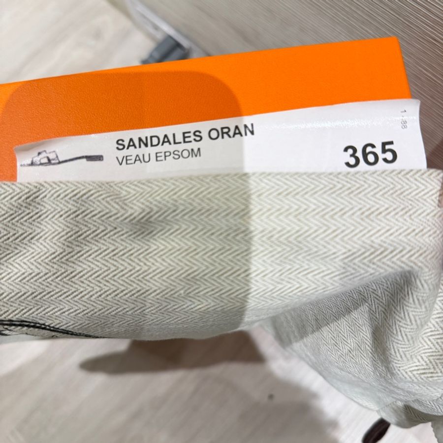 Hermes Oran sandal大象灰平底拖鞋 36 半 (二手)-24