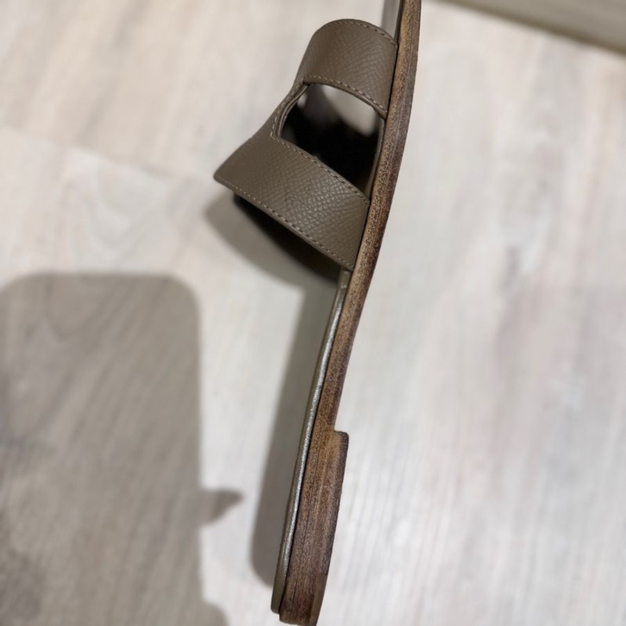 Hermes Oran sandal大象灰平底拖鞋 36 半 (二手)-29