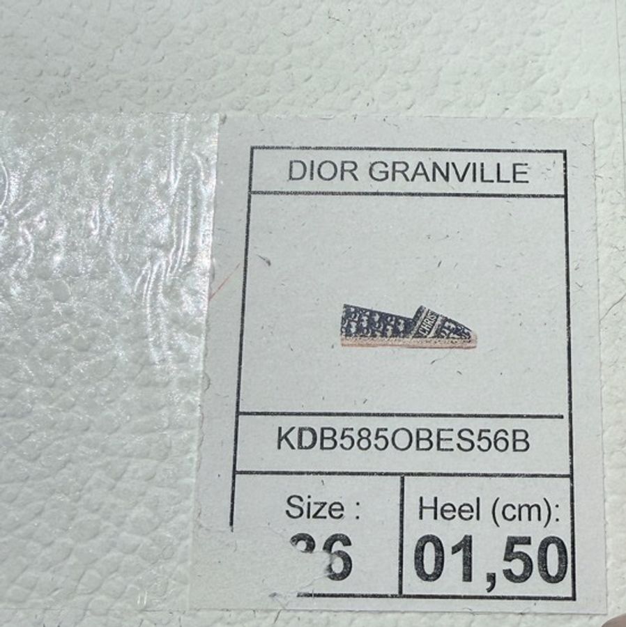 Dior Granville 麻底帆布鞋 經典老花深藍 尺寸36(二手)-10