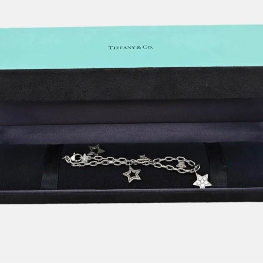 Tiffany 铂金镶钻手链-3