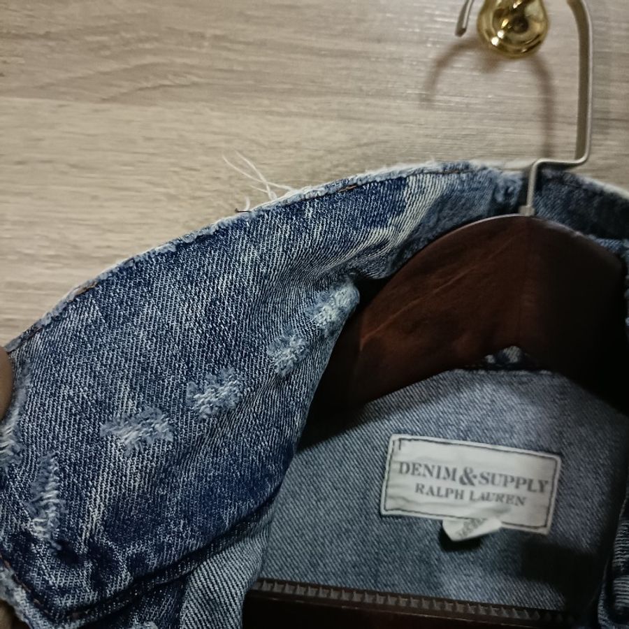 Ralph Lauren Denim & Supply 淺色 不修邊 牛仔外套 丹寧外套 男xs-2